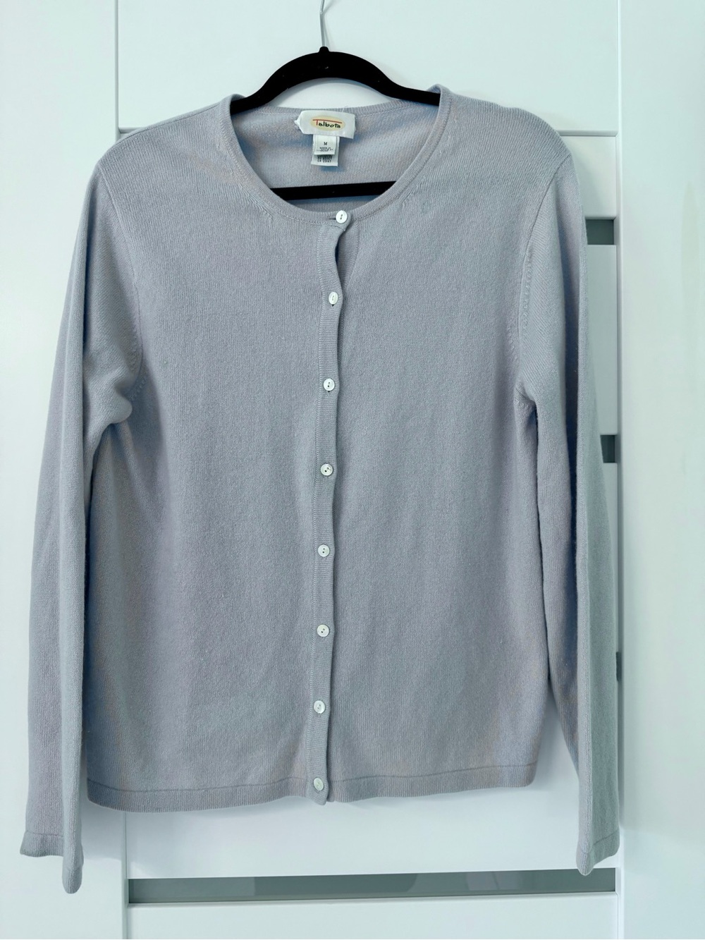 Talbots Light Blue Crewneck Button-Front Sweater